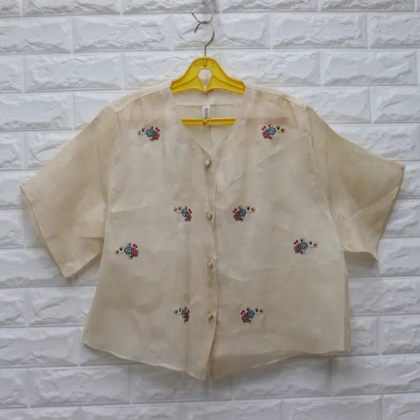 [BUNJANG] 100% Linen Shirt / ㅁ52 새상품 모시100 모시저고리 모시셔츠  여88(xl)/창고갤러리