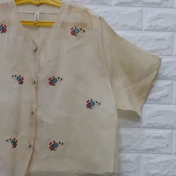 [BUNJANG] 100% Linen Shirt / ㅁ52 새상품 모시100 모시저고리 모시셔츠  여88(xl)/창고갤러리