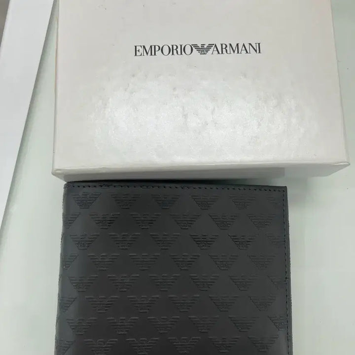 [BUNJANG] Emporio Armani Gray Bifold Wallet / 엠포리오 아르마니 반지갑 그레이