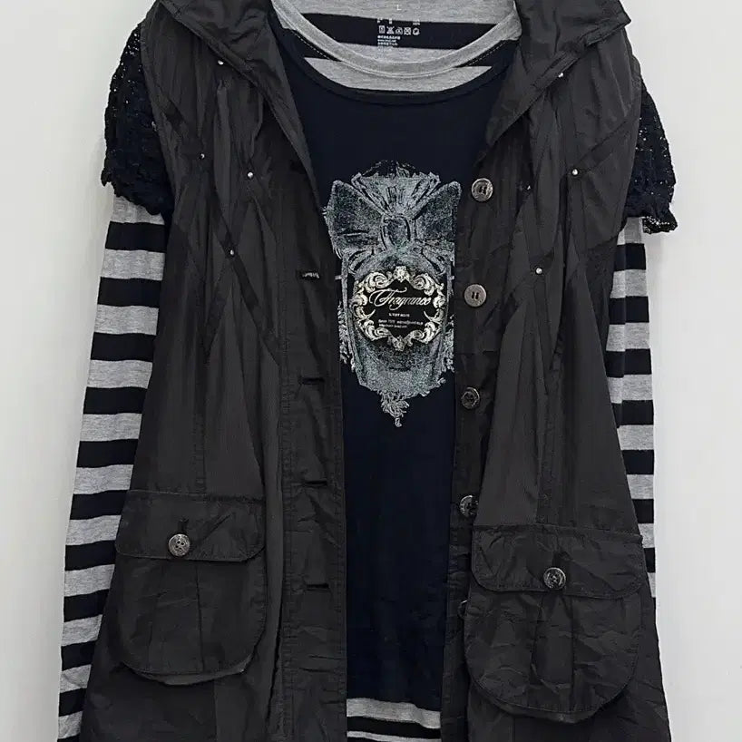 [BUNJANG] Japanese Vintage Y2K Layered Denim Coordi Set / 일본빈티지 Y2K 아오이유우 레이어드 조끼 러블리 데님 바지 코디세트