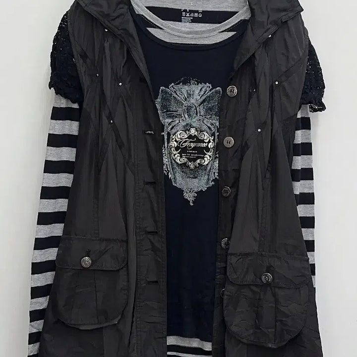 [BUNJANG] Japanese Vintage Y2K Layered Denim Coordi Set / 일본빈티지 Y2K 아오이유우 레이어드 조끼 러블리 데님 바지 코디세트
