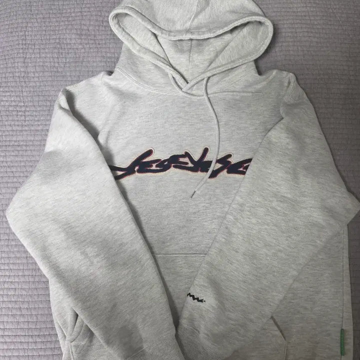 [BUNJANG] YesEyeSee Yes Sign Logo Hoodie Light Gray M / 예스아이씨 예스 사인 로고 후디 라이트 그레이 M