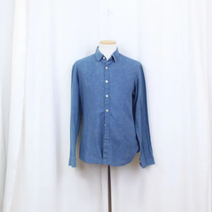 [BUNJANG] BRENTWOOD Linen Denim Shirt (100) for Men / [정품] 브렌우드 남성 마 데님 셔츠 남방 (100) 상상샵