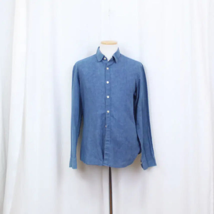 [BUNJANG] BRENTWOOD Linen Denim Shirt (100) for Men / [정품] 브렌우드 남성 마 데님 셔츠 남방 (100) 상상샵