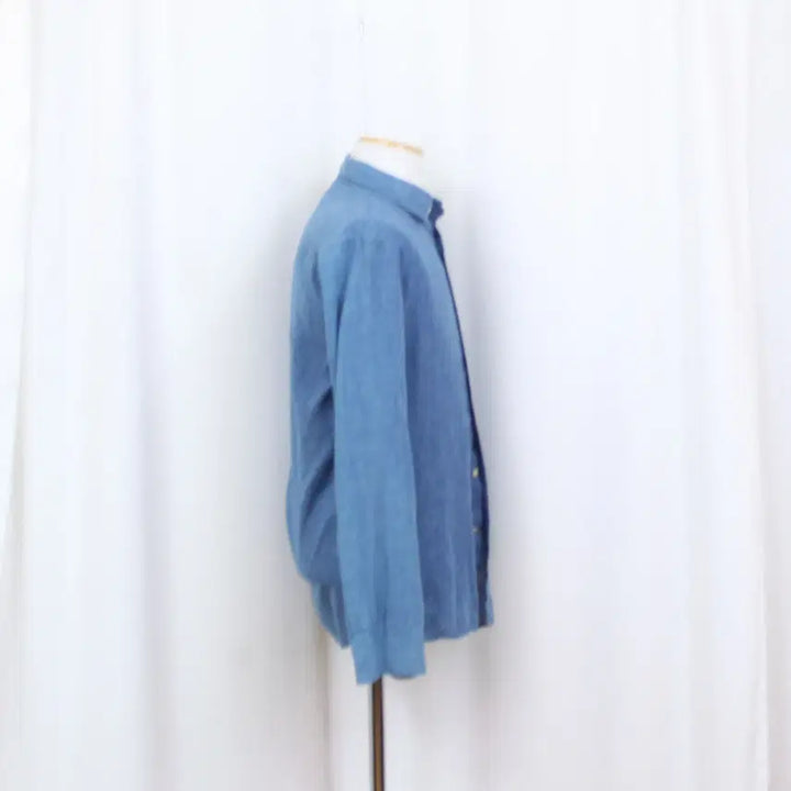 [BUNJANG] BRENTWOOD Linen Denim Shirt (100) for Men / [정품] 브렌우드 남성 마 데님 셔츠 남방 (100) 상상샵