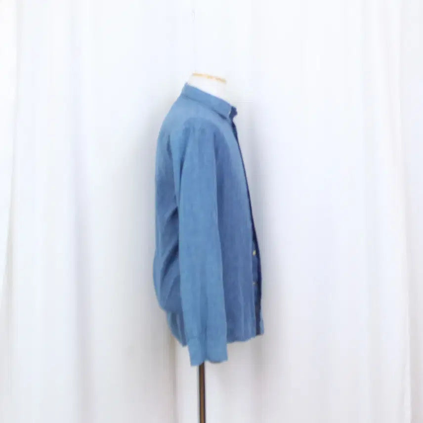 [BUNJANG] BRENTWOOD Linen Denim Shirt (100) for Men / [정품] 브렌우드 남성 마 데님 셔츠 남방 (100) 상상샵