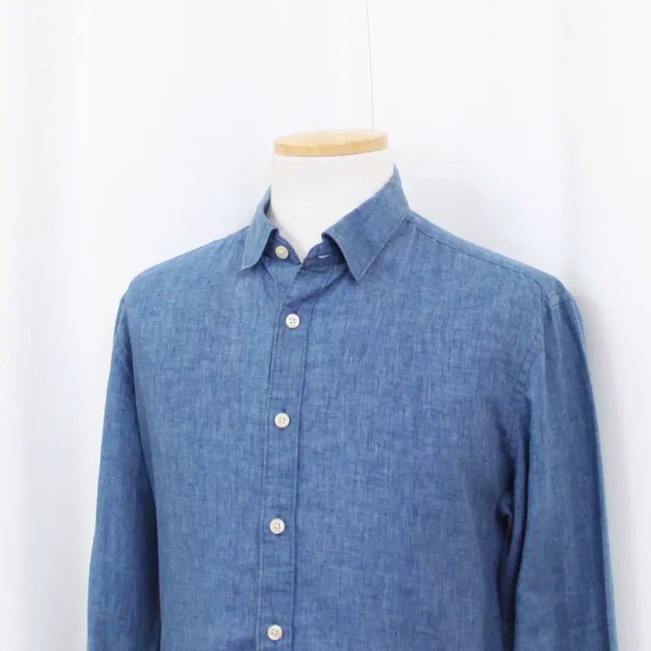 [BUNJANG] BRENTWOOD Linen Denim Shirt (100) for Men / [정품] 브렌우드 남성 마 데님 셔츠 남방 (100) 상상샵