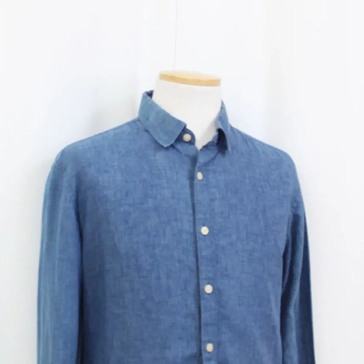 [BUNJANG] BRENTWOOD Linen Denim Shirt (100) for Men / [정품] 브렌우드 남성 마 데님 셔츠 남방 (100) 상상샵