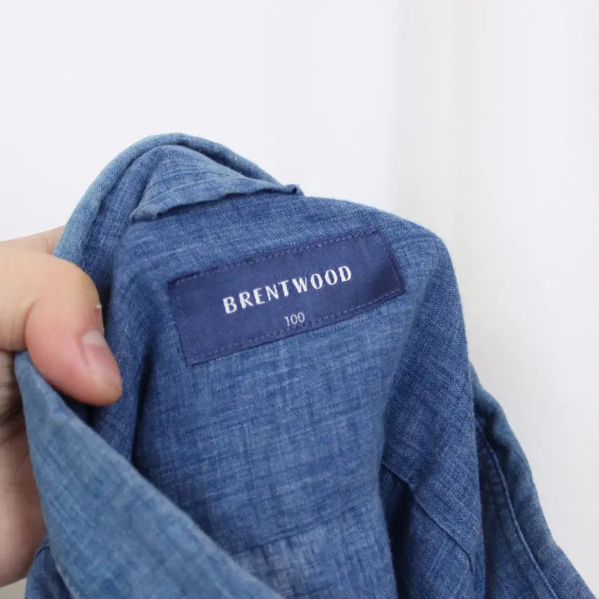 [BUNJANG] BRENTWOOD Linen Denim Shirt (100) for Men / [정품] 브렌우드 남성 마 데님 셔츠 남방 (100) 상상샵