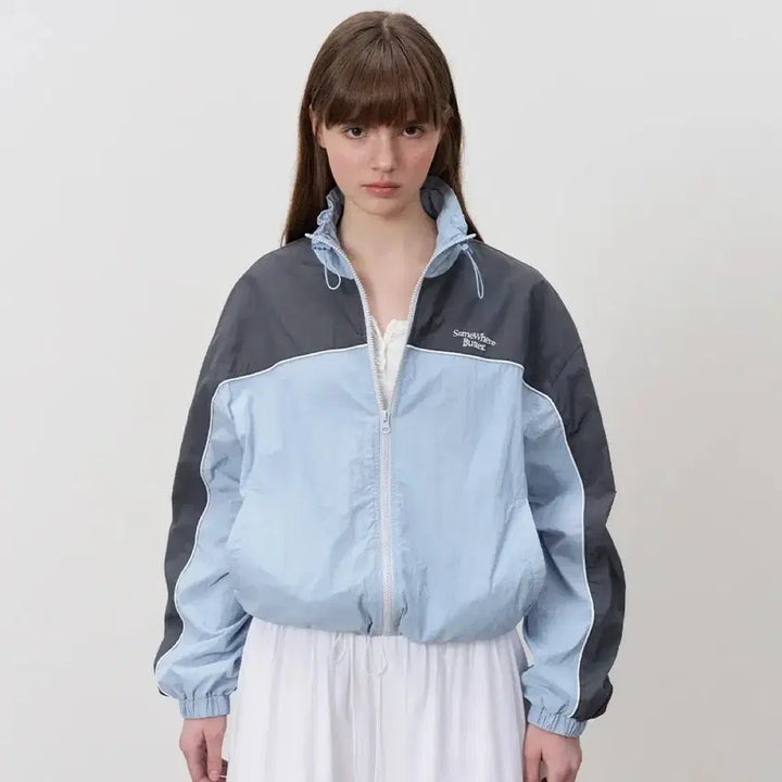 [BUNJANG] Somewherebut Better Windbreaker Jacket / (새제품) 썸웨어버터 바람막이 블루/그레이