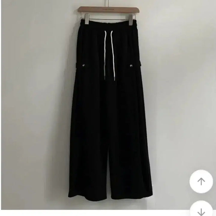 [BUNJANG] Sugar Powder Wide Training Banding Pants - Black Short / 슈가파우더 와이드 트레이닝 밴딩 팬츠 블랙 숏