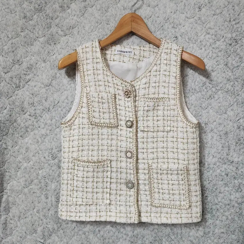 [BUNJANG] YANWEIYI Tweed Vest / 32A [44-55] YANWEIYI 트위드 조끼