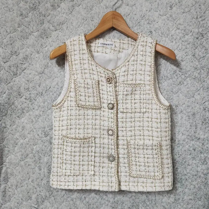 [BUNJANG] YANWEIYI Tweed Vest / 32A [44-55] YANWEIYI 트위드 조끼