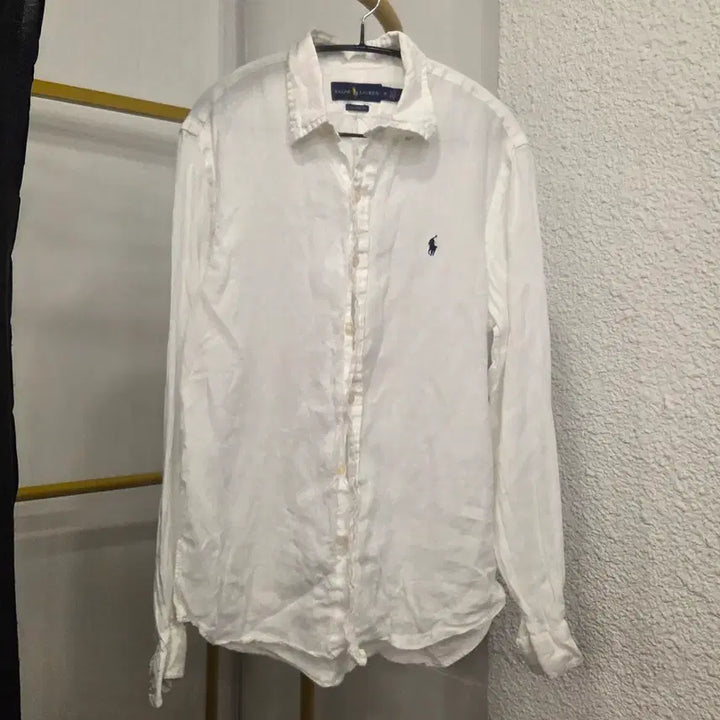 [SOLD OUT] 폴로 린넨 셔츠 화이트 클래식핏 m