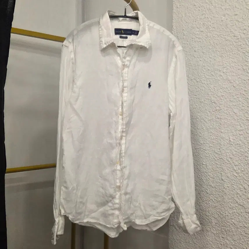 [SOLD OUT] 폴로 린넨 셔츠 화이트 클래식핏 m