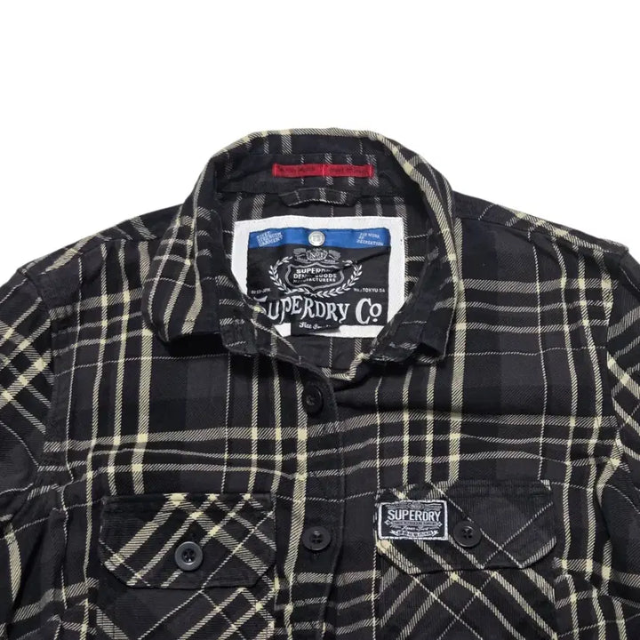 [BUNJANG] Superdry Vintage Two-Pocket Check Pattern Shirt / Superdry 슈퍼드라이 빈티지 투포켓 체크 패턴 셔츠