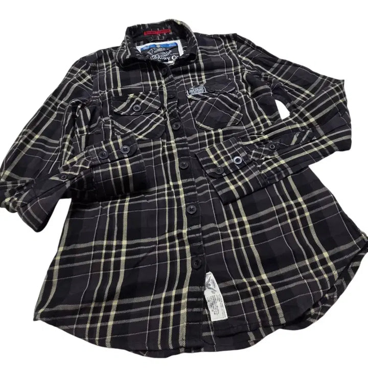 [BUNJANG] Superdry Vintage Two-Pocket Check Pattern Shirt / Superdry 슈퍼드라이 빈티지 투포켓 체크 패턴 셔츠