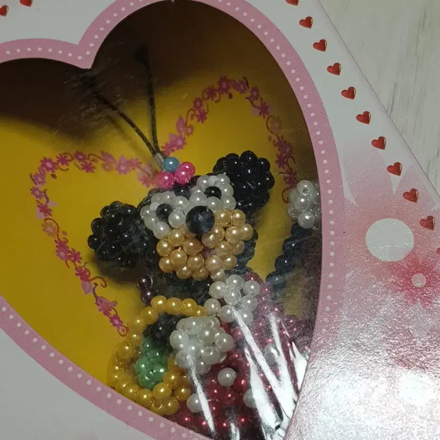 [BUNJANG] Vintage Mini Mouse Beaded Keyring / 급처 고전스트랩 고전문구비즈키링 새상품 미니마우스 고전킽스 비즈키티스트랩