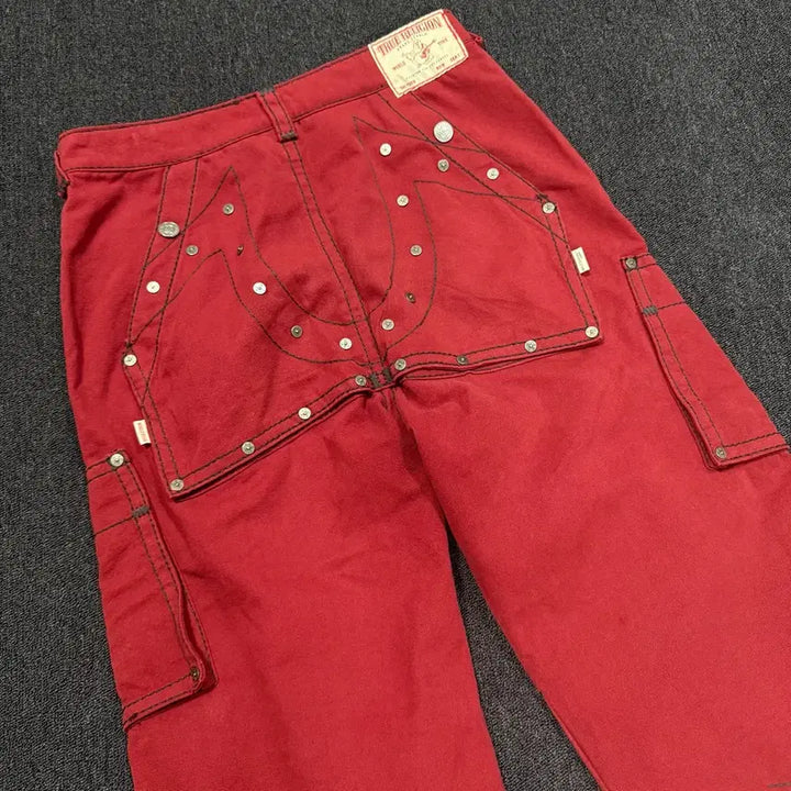 [BUNJANG] True Religion Burgundy Master Hunter Denim Pants L / 트루릴리젼 버건디 마스터 헌터 데님팬츠