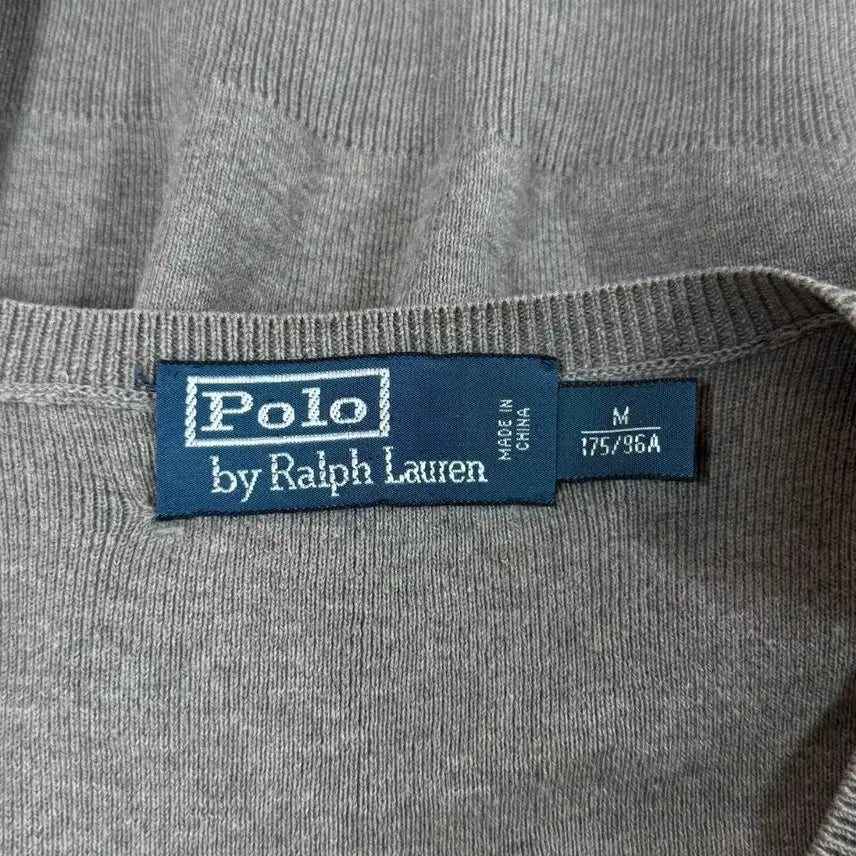 [BUNJANG] Polo Ralph Lauren V-Neck Cotton Knit Vest / [M/100] 폴로 랄프로렌 브이넥 코튼 면 니트조끼 베스트