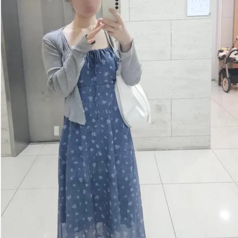 [BUNJANG] ROOMROOM Blue Jean Smock Dress / (새상품) 룸룸 블루진 스모크원피스