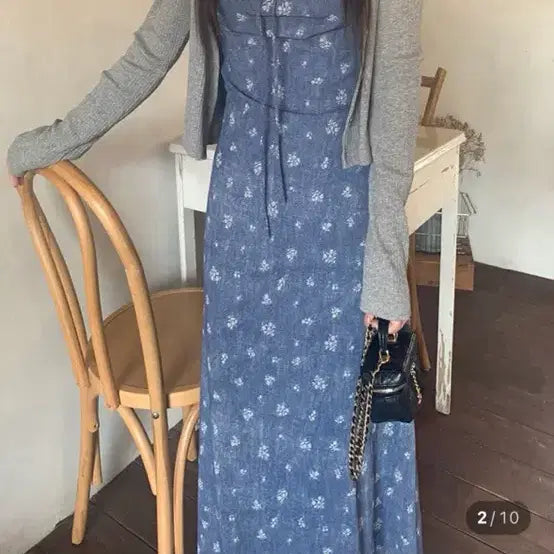 [BUNJANG] ROOMROOM Blue Jean Smock Dress / (새상품) 룸룸 블루진 스모크원피스