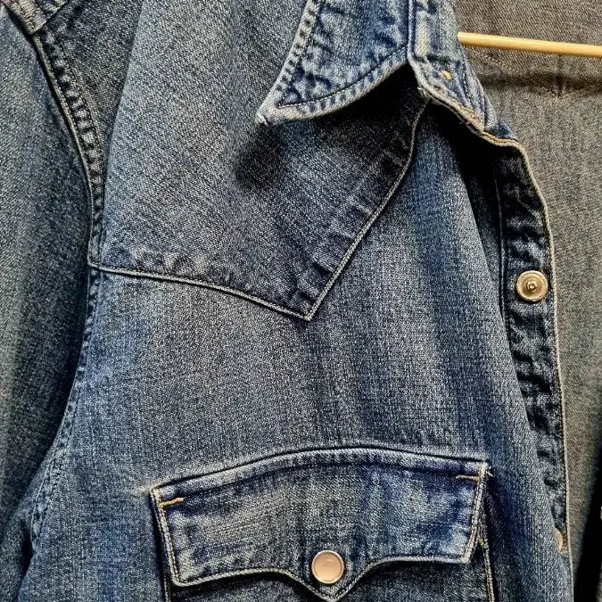 [SOLD OUT] 더블알엘 데님 웨스턴 셔츠 다크워시 xl
