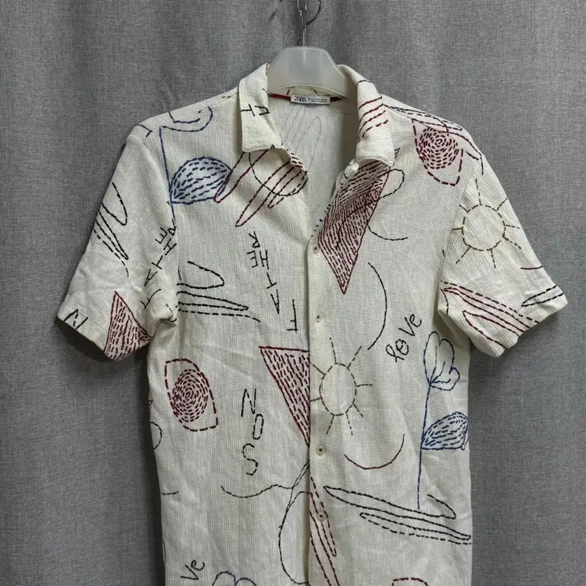 [SOLD OUT] [M] 자라 ZARA 패턴 반팔 코튼 셔츠 남방