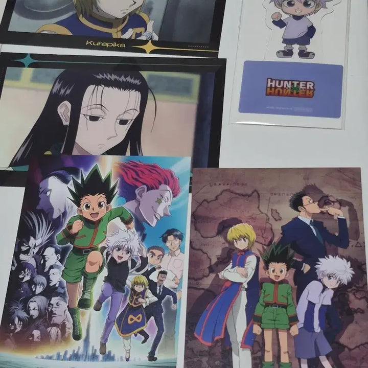 [BUNJANG] Hunter x Hunter Collaboration Cafe POB Postcard/Stand Illumi Kurapika Killua Bundle Set / 헌터헌터 콜라보카페 특전 엽서/스탠드 이르미 크라피카 키르아 일괄