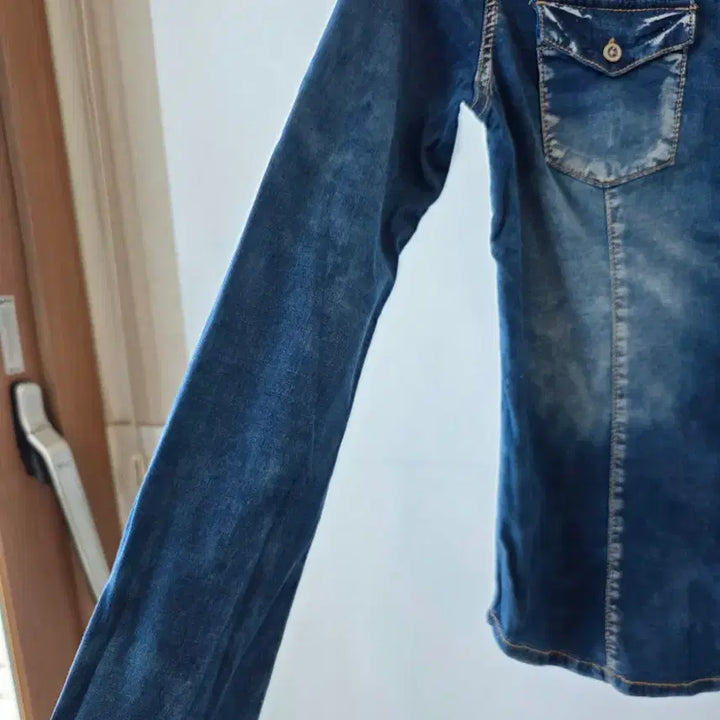 [BUNJANG] Denim Shirt Blouse / 44-55)나염 데님 셔츠 남방