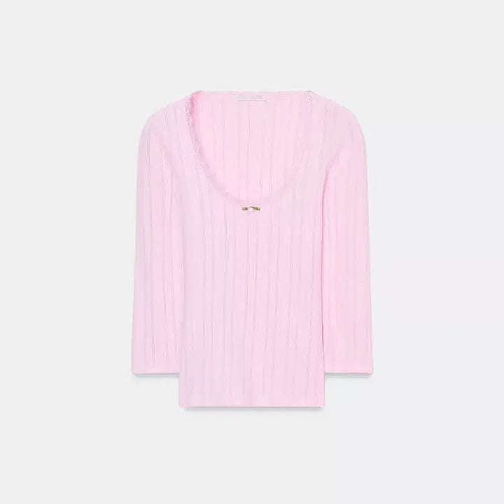[BUNJANG] ZARA Pointelle T-shirt / [새상품] 자라 포인텔 티셔츠