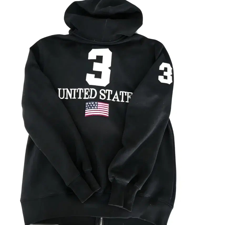 [BUNJANG] Polo Big Pony American Flag Hoodie / 폴로 빅포니 성조기 후드집업