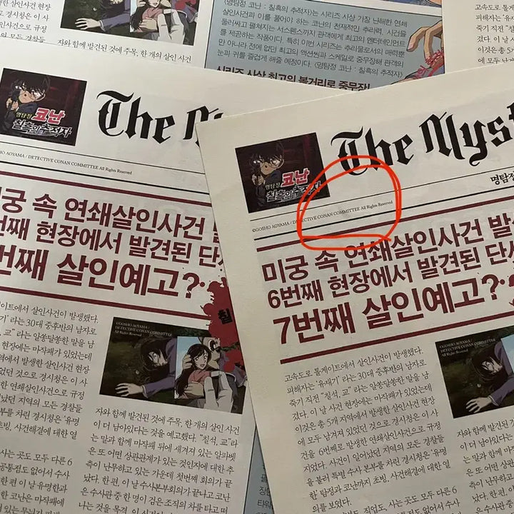 [BUNJANG] Detective Conan: The Raven Chaser Newspaper Pamphlet Poster / 명탐정코난 칠흑의추적자 신문 영화 팜플렛 전단지 포스터