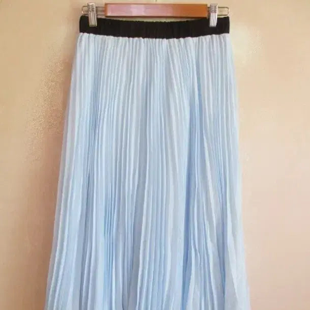 [BUNJANG] Vintage Pleated Skirt / 블루 플리츠 스커트 /폭넓음 (새옷)