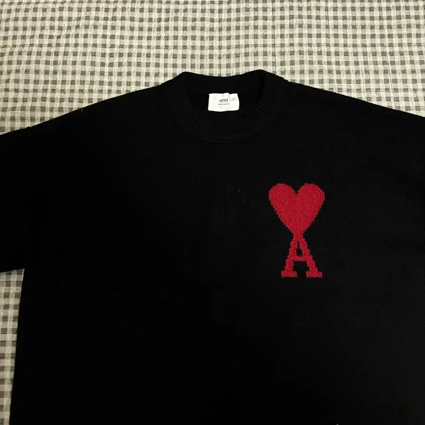 [SOLD OUT] 아미 니트 스웨터 검정 레드 RED ADC SWEATER