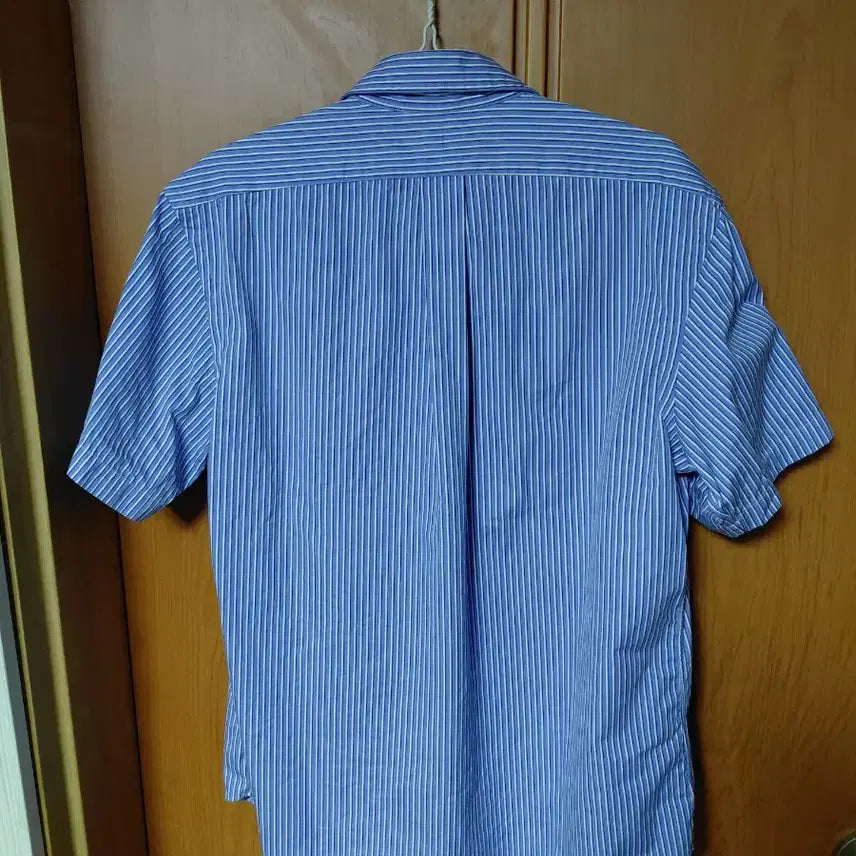 [BUNJANG] Ralph Lauren Striped Short Sleeve Shirt / 랄프로렌 스트라이프 반팔 셔츠 블루
