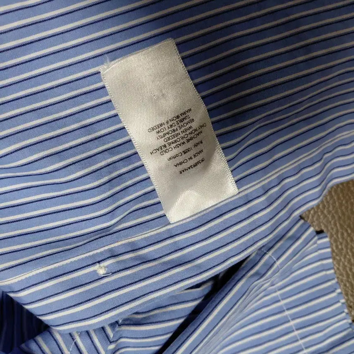 [BUNJANG] Ralph Lauren Striped Short Sleeve Shirt / 랄프로렌 스트라이프 반팔 셔츠 블루