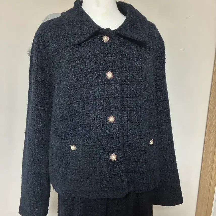 [BUNJANG] Navy Tweed Set / 네이비 트위드 셋업