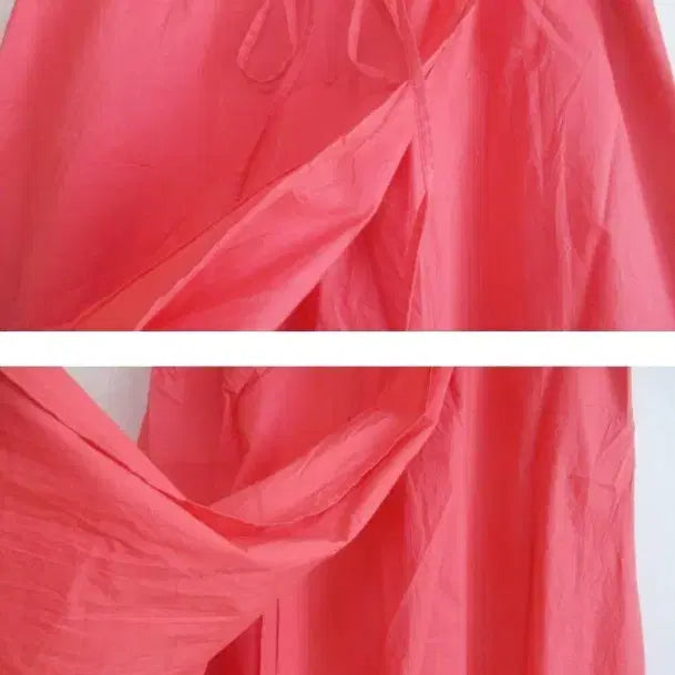 [BUNJANG] 100% Cotton Skirt / 레드 랩st / 면100 스커트 (새옷)