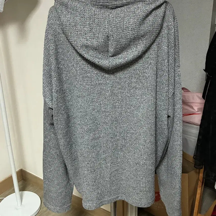[BUNJANG] Gray Lettering Hoodie / 그레이 레터링 후드