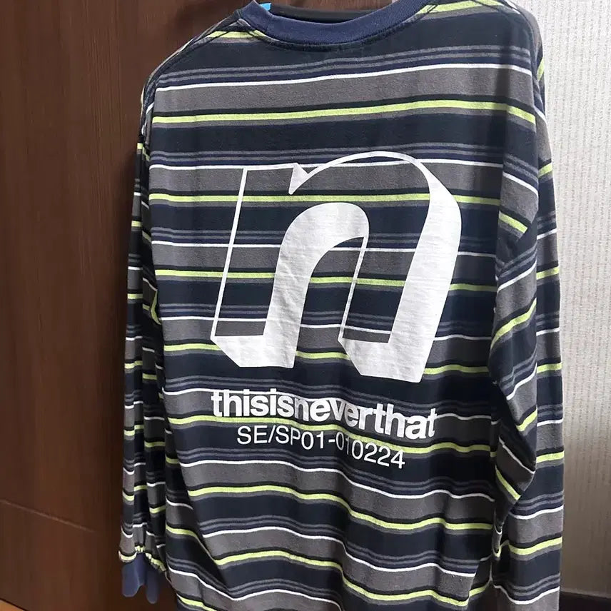 [BUNJANG] thisisneverthat Striped Long Sleeve T-Shirt / 디스이즈네버댓 스트라이프 긴팔티