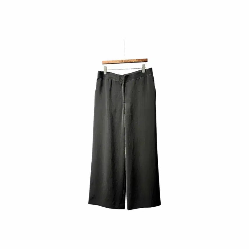 [BUNJANG] Hansum LANVIN Black Wide Pants / 한섬25년 랑방LANVIN 컬렉션 블랙 와이드팬츠