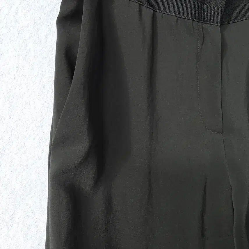 [BUNJANG] Hansum LANVIN Black Wide Pants / 한섬25년 랑방LANVIN 컬렉션 블랙 와이드팬츠