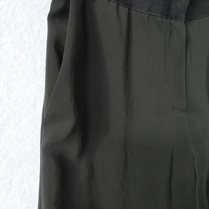 [BUNJANG] Hansum LANVIN Black Wide Pants / 한섬25년 랑방LANVIN 컬렉션 블랙 와이드팬츠