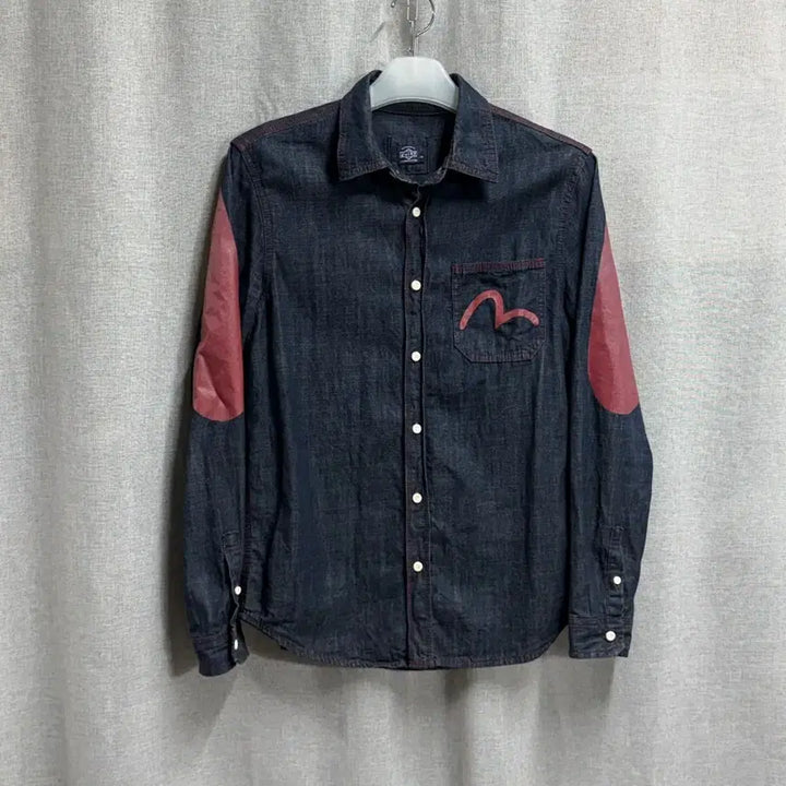 [BUNJANG] EVISU Denim Shirt / [95] 에비수 EVISU 로고 데님 청남방 셔츠