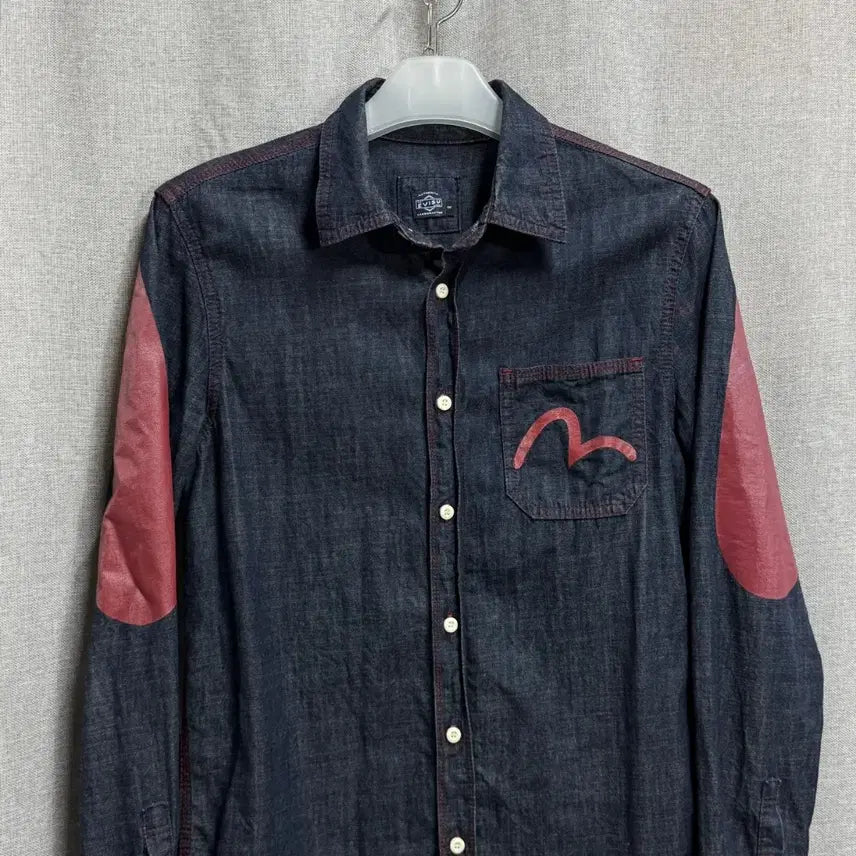 [BUNJANG] EVISU Denim Shirt / [95] 에비수 EVISU 로고 데님 청남방 셔츠