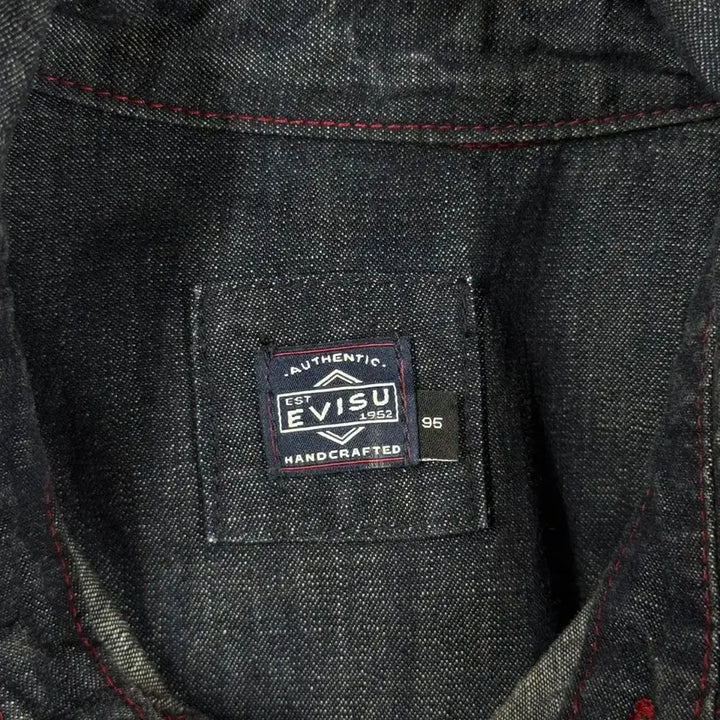 [BUNJANG] EVISU Denim Shirt / [95] 에비수 EVISU 로고 데님 청남방 셔츠