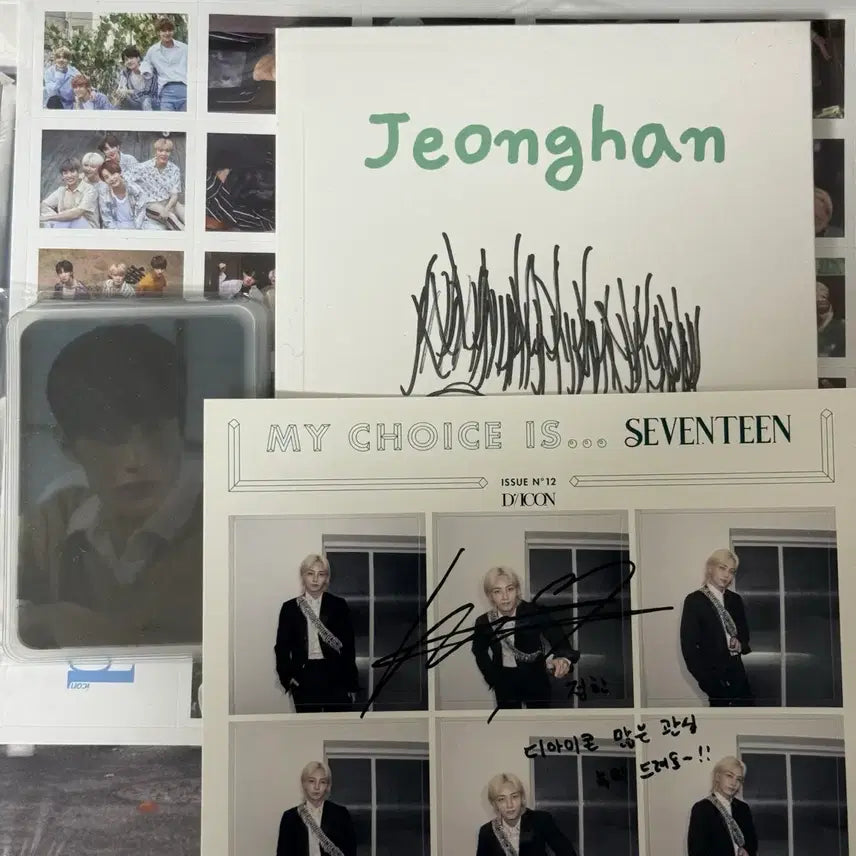 [BUNJANG] Seventeen Jeonghan DICON Ideal Cut Sealed Note Photocard / 세븐틴 정한 디아이콘 아이디얼컷 미개봉 노트 싸인 스티커 포카