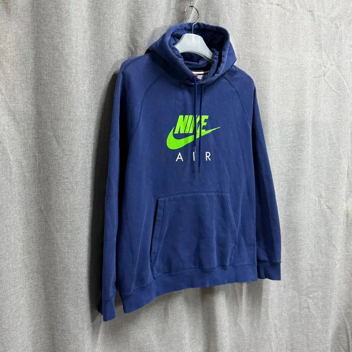 [BUNJANG] Nike Air Navy Long Sleeve Fleece Hoodie / [XL/105] 나이키 AIR 네이비 긴팔 기모 후드티