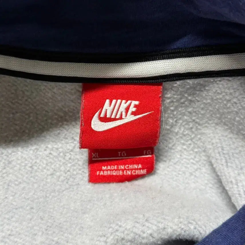 [BUNJANG] Nike Air Navy Long Sleeve Fleece Hoodie / [XL/105] 나이키 AIR 네이비 긴팔 기모 후드티